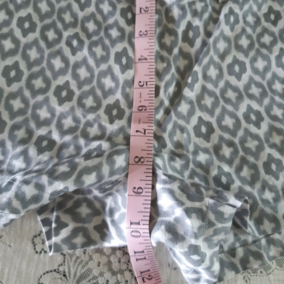 Cynthia Rowley Gray White Linen Shorts Size 4 - Picture 7 of 7